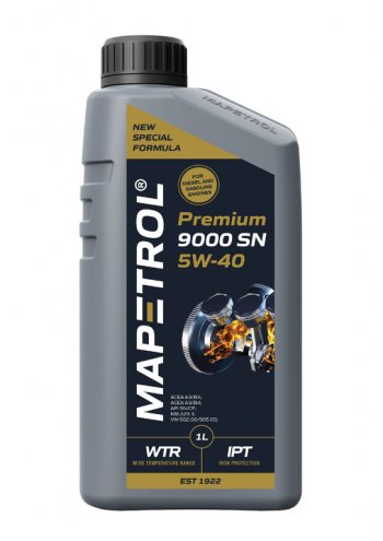 1 139 р. Масло моторное PREMIUM 9000 SN 5W40 синт.1л MAPETROL MAPETROL map0027  с доставкой в г. Майкоп. Увеличить фотографию 1