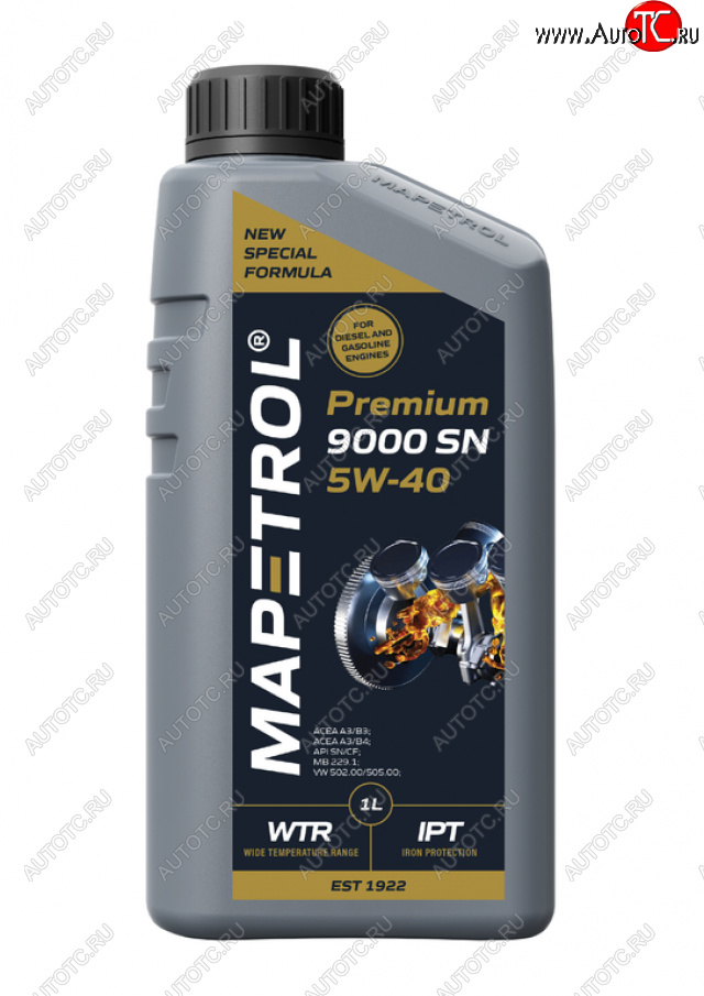 1 139 р. Масло моторное PREMIUM 9000 SN 5W40 синт.1л MAPETROL MAPETROL map0027  с доставкой в г. Майкоп