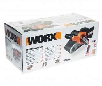 10 749 р. Машина лентошлифовальная 950Вт 533x76мм 240-350ммин WORX WORX wx661.1  с доставкой в г. Майкоп. Увеличить фотографию 7