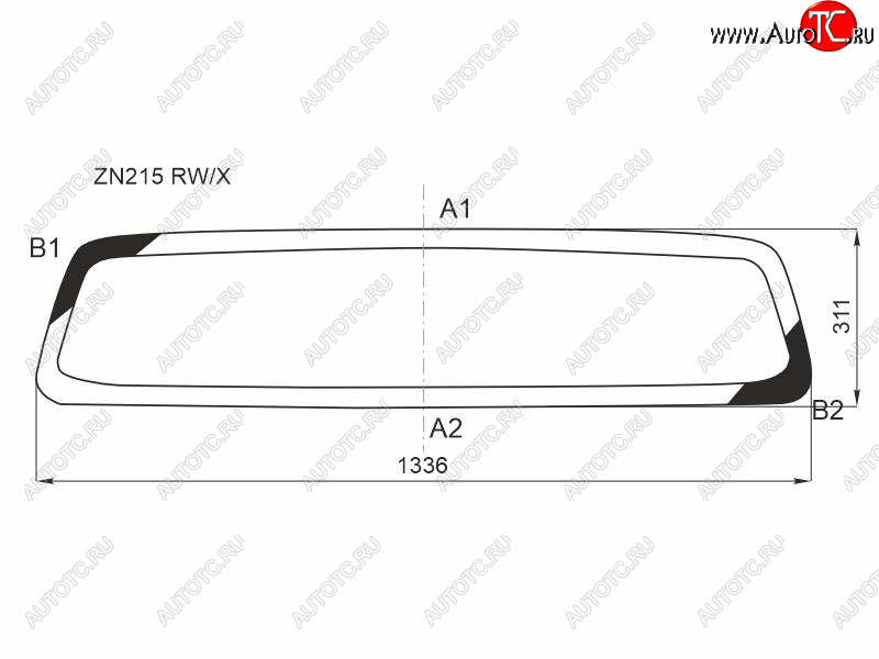 4 999 р. Стекло заднее (Цвет зеленый Обогрев) Toyota Hilux Pick Up 04-15 XYG ZN215 RW/H/X  с доставкой в г. Майкоп
