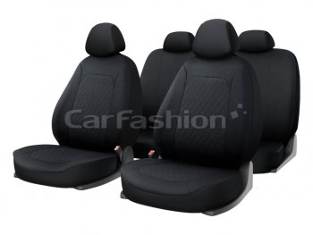 1 689 р. Авточехлы универсальные полиэстер черные (11 предм.) Cross CARFASHION CARFASHION 10127  с доставкой в г. Майкоп. Увеличить фотографию 1