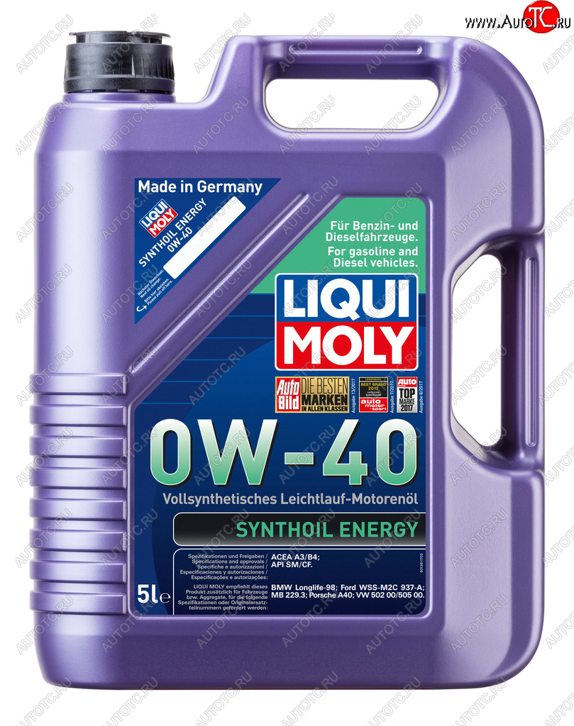 9 349 р. Масло моторное SYNTHOIL ENERGY 0W40 синт.5л LIQUI MOLY LIQUI MOLY 9515  с доставкой в г. Майкоп
