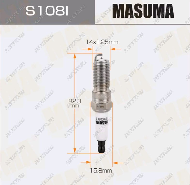 729 р. Свеча зажигания FORD Focus (11-) (2.0) MASUMA MASUMA s108i  с доставкой в г. Майкоп