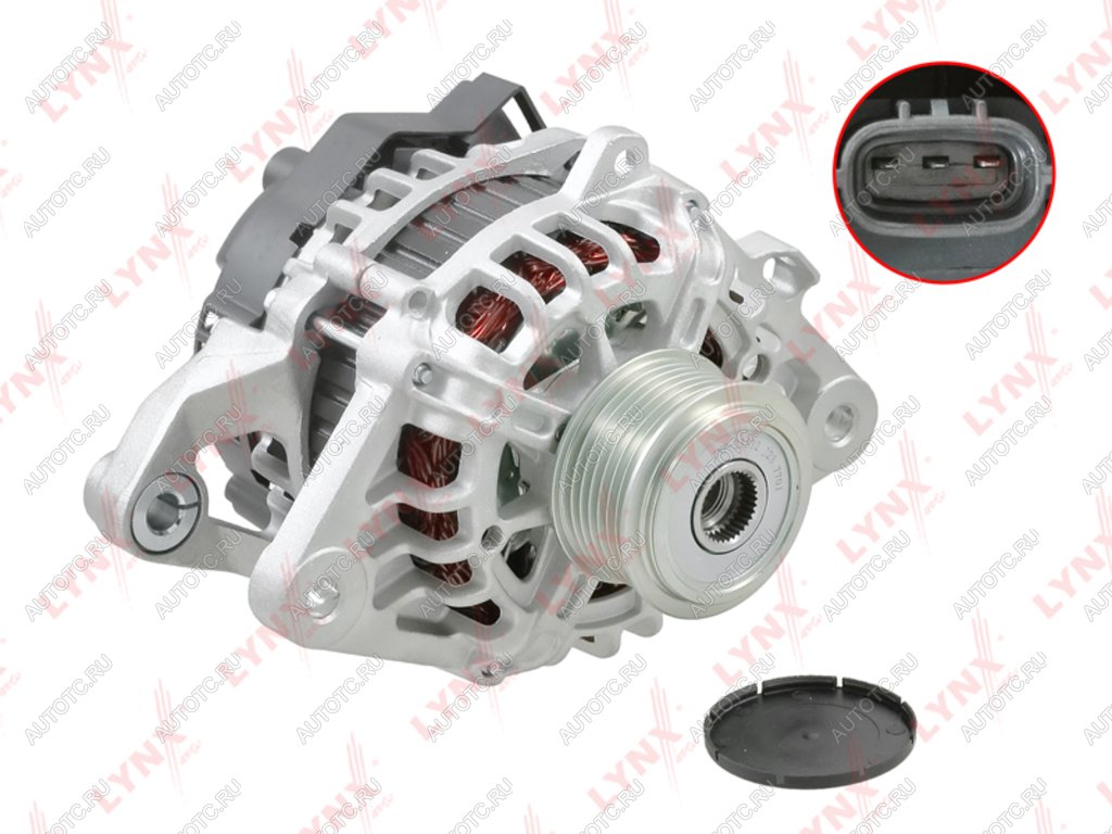 15 499 р. Генератор HYUNDAI HD35 (17-),Porter 2 (12-) KIA Bongo 3 (12-) (2.5-A2) (90A,12V) LYNX LYNX ea1303  с доставкой в г. Майкоп