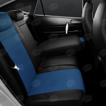 9 249 р. Авточехлы универсальные экокожа черно-синие комплект Recaro AVTOLIDER AVTOLIDER urek31-0303  с доставкой в г. Майкоп. Увеличить фотографию 5