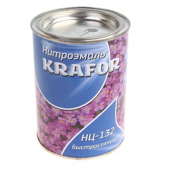 399 р. Краска серая 700г НЦ-132 KRAFOR KRAFOR 500  с доставкой в г. Майкоп. Увеличить фотографию 1