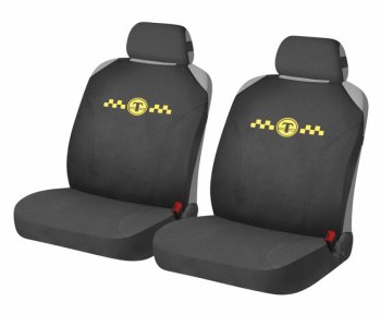 729 р. Накидка на сиденье полиэстер черный (4 предм.) (2шт.) Hotprint Taxi CARFASHION CARFASHION 21155  с доставкой в г. Майкоп. Увеличить фотографию 1