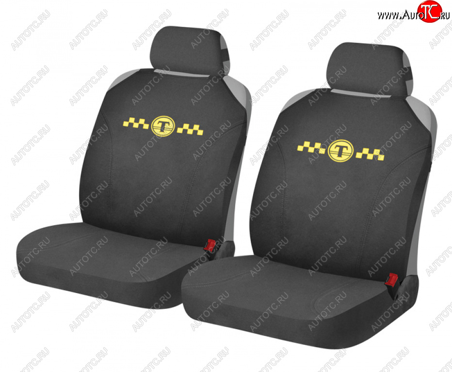 729 р. Накидка на сиденье полиэстер черный (4 предм.) (2шт.) Hotprint Taxi CARFASHION CARFASHION 21155  с доставкой в г. Майкоп