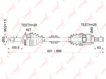 12 399 р. Привод NISSAN Almera Classic колеса переднего левый LYNX LYNX cd1089a  с доставкой в г. Майкоп. Увеличить фотографию 3