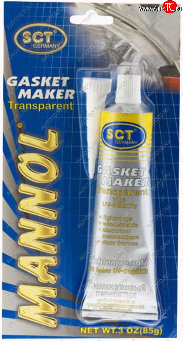 329 р. Герметик прокладка прозрачный 85г -40С+180С Gasket Maker 9916 MANNOL MANNOL 2410  с доставкой в г. Майкоп