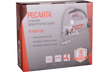 4 289 р. Лобзик 750Вт 500-3000обмин. дерево-80мм маятник РЕСАНТА РЕСАНТА 7593  с доставкой в г. Майкоп. Увеличить фотографию 10