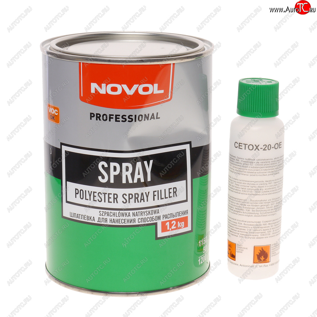 1 899 р. Шпатлевка жидкая SPRAY 1.2кг с отвердителем 0,05кг NOVOL NOVOL 1201  с доставкой в г. Майкоп