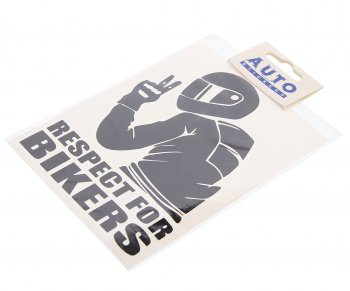 138 р. Наклейка виниловая вырезанная Мотобайкер 12х16см черная AUTOSTICKERS AUTOSTICKERS и-94  с доставкой в г. Майкоп. Увеличить фотографию 1