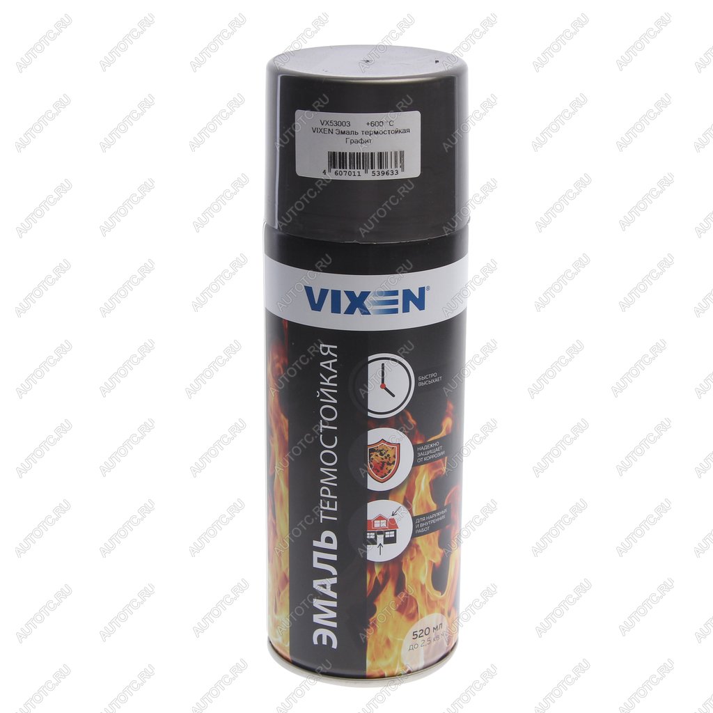 299 р. Краска термостойкая графит аэрозоль 520мл VIXEN VIXEN vx-53003  с доставкой в г. Майкоп