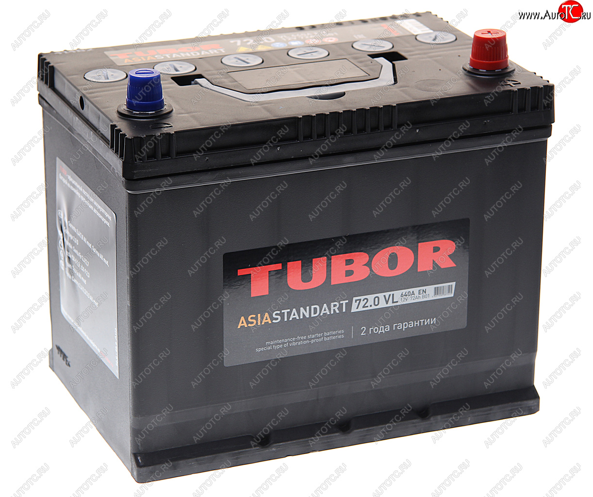11 349 р. Аккумулятор TUBOR Asia Standart 72Ач обратная полярность TUBOR 6ст72(0) d26l  с доставкой в г. Майкоп