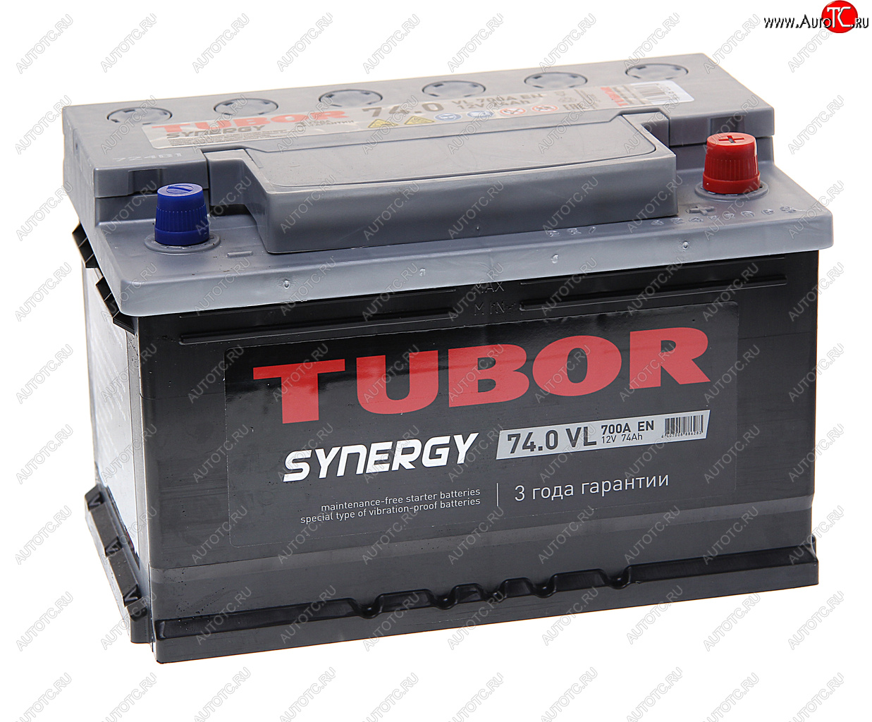 12 799 р. Аккумулятор TUBOR Synergy 74Ач обратная полярность,низкий TUBOR 6ст74(0)  с доставкой в г. Майкоп