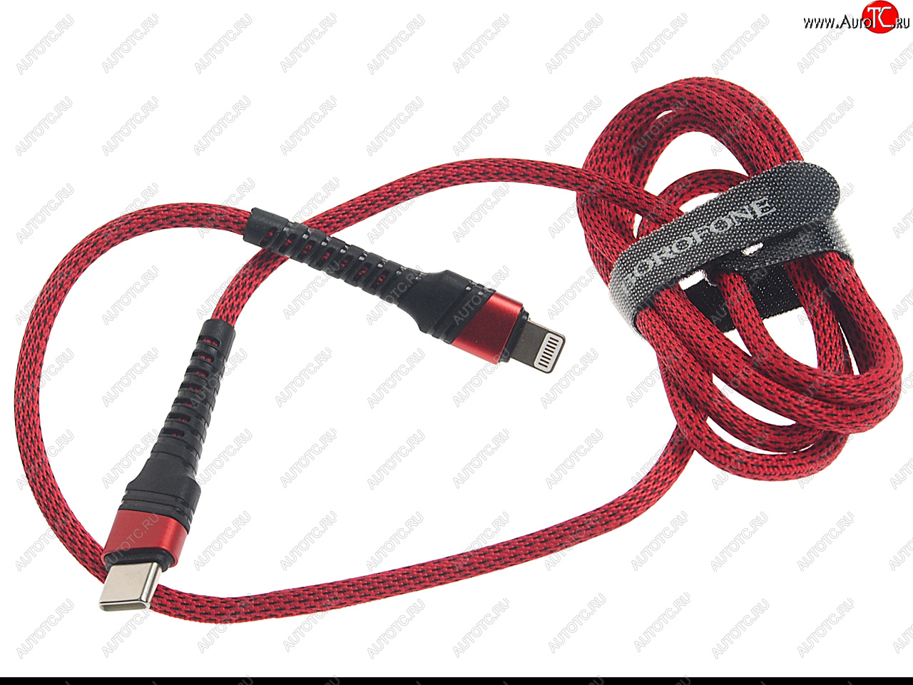 439 р. Кабель iPhone (5-)-USB Type C 1м красный BOROFONE BOROFONE bu21 red  с доставкой в г. Майкоп