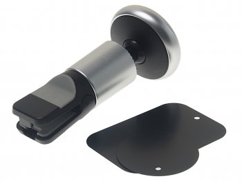 549 р. Держатель телефона на дефлектор магнитный черный BOROFONE BOROFONE bh47 black silver  с доставкой в г. Майкоп. Увеличить фотографию 3