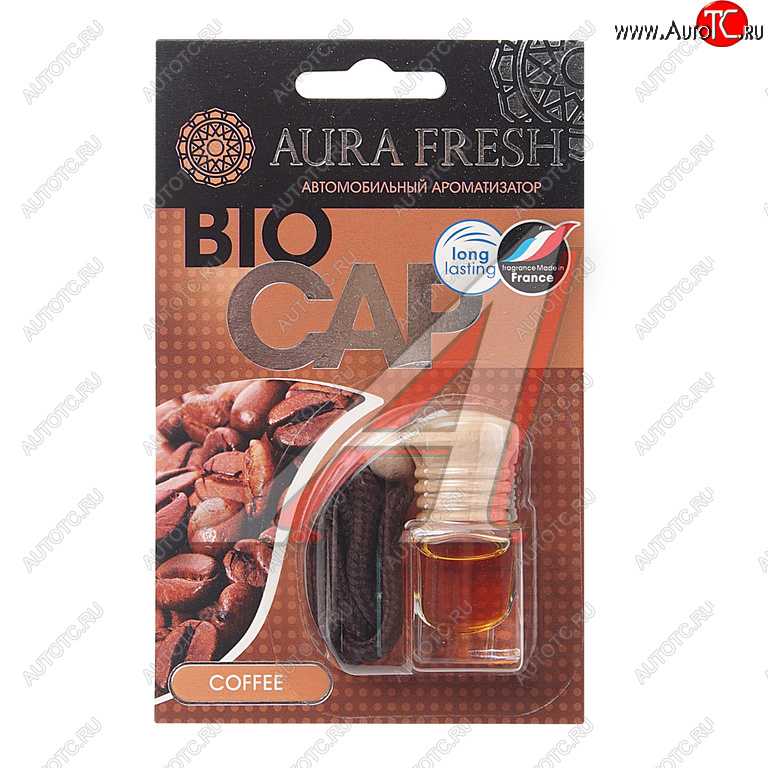 215 р. Ароматизатор подвесной жидкостный (coffee) 6мл Bio Cap AURA FRESH AURA FRESH 23006  с доставкой в г. Майкоп