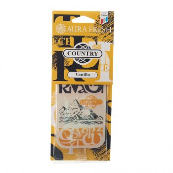 91 р. Ароматизатор подвесной картонный (vanilla) Country AURA FRESH AURA FRESH 23027  с доставкой в г. Майкоп. Увеличить фотографию 1