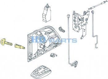 979 р. Личинка SCANIA 4 series замка двери с ключами (2шт.) HD-PARTS HD-PARTS 318106  с доставкой в г. Майкоп. Увеличить фотографию 3