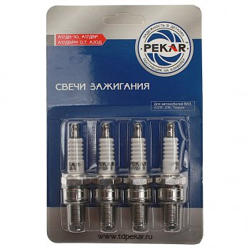 659 р. Свеча зажигания ВАЗ-2101 АИ-92 А17ДВ-10 комплект PEKAR PEKAR а17дв10  с доставкой в г. Майкоп. Увеличить фотографию 2