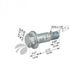 180 р. Болт SAF крепления суппорта (M16x1.5x55) MANSONS MANSONS 600.199  с доставкой в г. Майкоп. Увеличить фотографию 1
