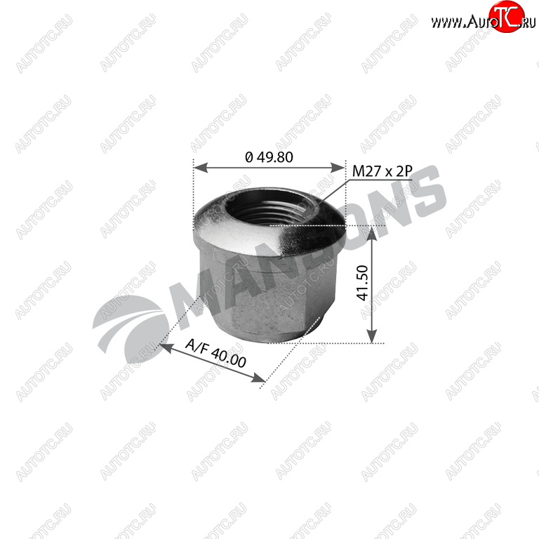 237 р. Гайка MAN стремянки (M27x2) MANSONS MANSONS 400.507  с доставкой в г. Майкоп