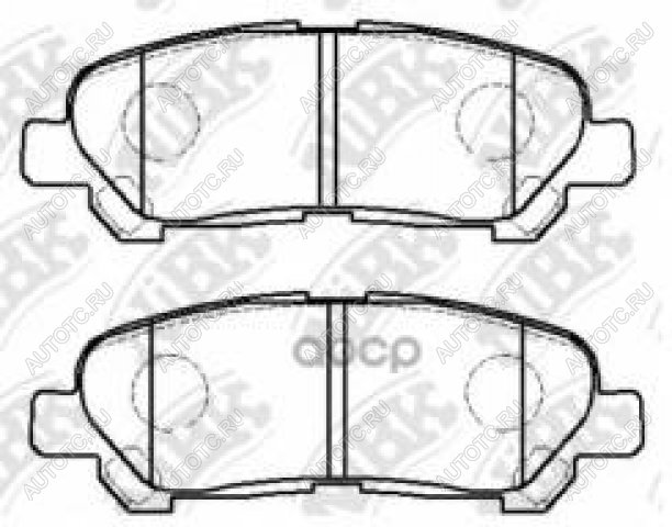 6 199 р. Колодки тормозные задние (4шт.) NIBK Toyota Corolla E210 хэтчбэк 5 дв. дорестайлинг (2018-2022)  с доставкой в г. Майкоп