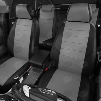 6 699 р. Авточехлы ГАЗель Next (3 высоких) экокожа черно-серые комплект AVTOLIDER AVTOLIDER gz30-0104-ec02  с доставкой в г. Майкоп. Увеличить фотографию 2