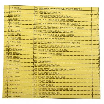 1 939 р. Ремкомплект ЯМЗ ТНВД 323,324 (24 наимен.) РД РУССКИЙ ДВИГАТЕЛЬ 323-1111002  с доставкой в г. Майкоп. Увеличить фотографию 2