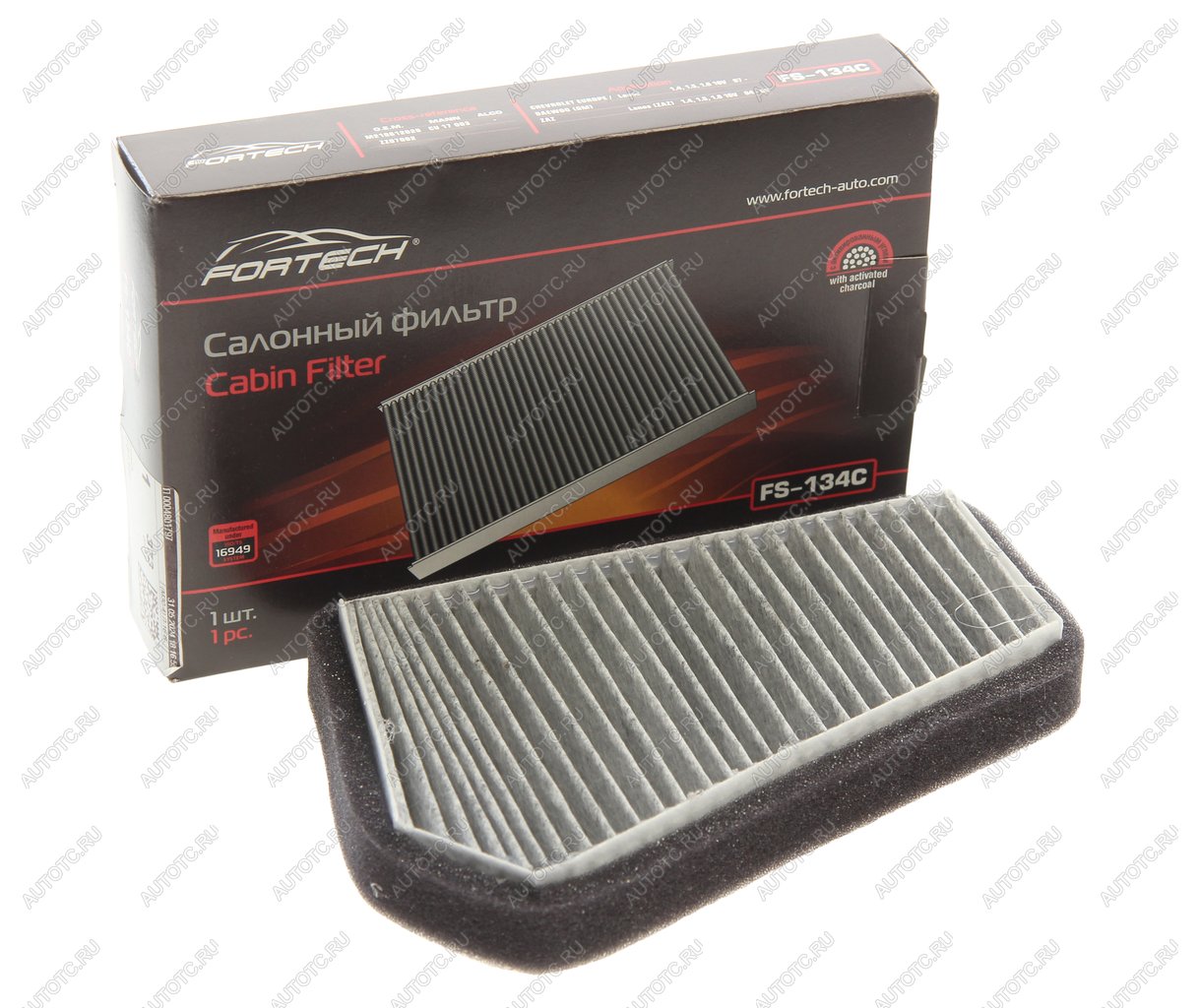 479 р. Фильтр воздушный салона CHEVROLET Lanos (97-) угольный FORTECH FORTECH fs134c  с доставкой в г. Майкоп