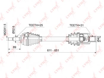9 899 р. Привод RENAULT Duster (10-) колеса переднего правый в сборе LYNX LYNX cd1022  с доставкой в г. Майкоп. Увеличить фотографию 1