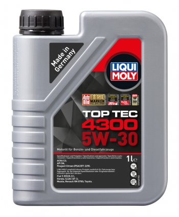 1 999 р. Масло моторное TOP TEC 4300 5W30 синт.1л LIQUI MOLY LIQUI MOLY 2323  с доставкой в г. Майкоп. Увеличить фотографию 1