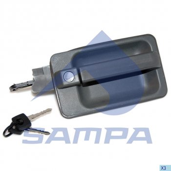 1 339 р. Ручка MERCEDES 641,642,649 двери наружная левая (с личинкой и ключами) SAMPA SAMPA 204.097  с доставкой в г. Майкоп. Увеличить фотографию 1