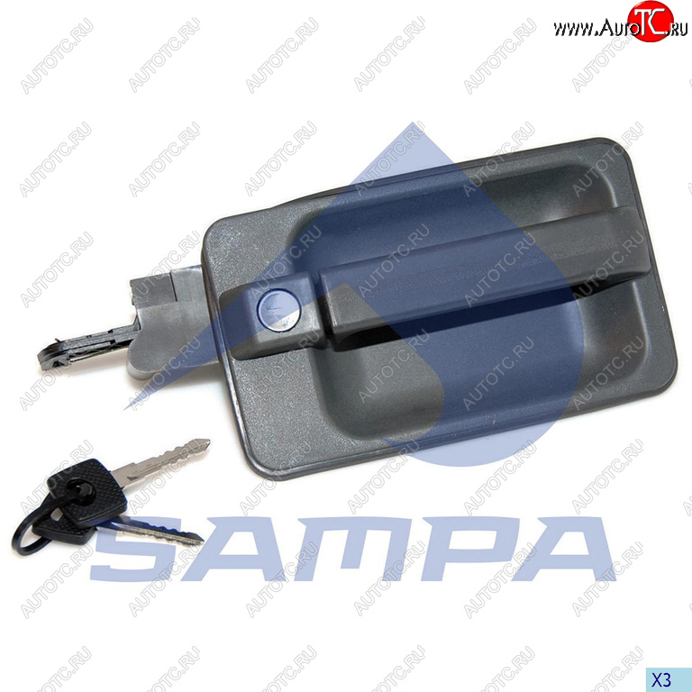 1 339 р. Ручка MERCEDES 641,642,649 двери наружная левая (с личинкой и ключами) SAMPA SAMPA 204.097  с доставкой в г. Майкоп