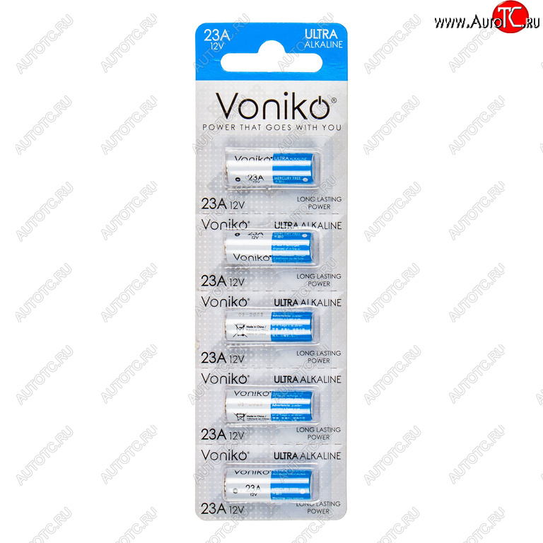 56 р. Батарейка A23 12V (пульт сигнализации) блистер 5шт. (цена за 1шт.) Alkaline Ultra VONIKO VONIKO v-23aбл  с доставкой в г. Майкоп