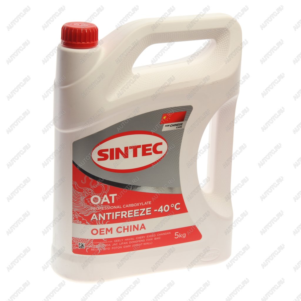 1 399 р. Антифриз красный -40C 5кг OEM China OAT SINTEC SINTEC 6145011  с доставкой в г. Майкоп
