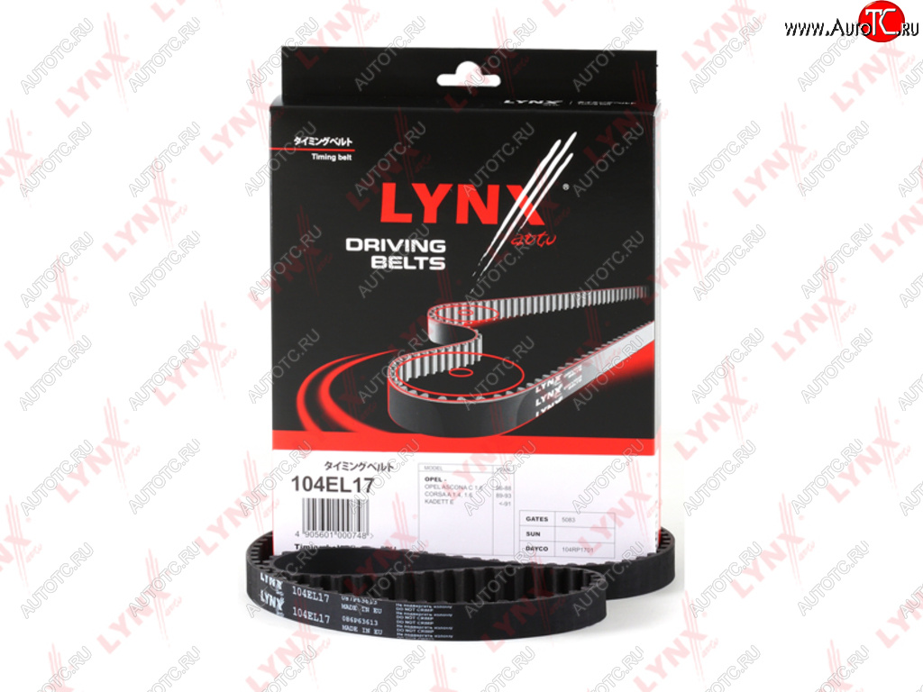 679 р. Ремень ГРМ OPEL Corsa A,Kadett,Vectra A (104х17) LYNX LYNX 104el17  с доставкой в г. Майкоп