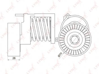 3 399 р. Натяжитель приводного ремня AUDI A2 (00-05) VW Bora (00-05) с роликом LYNX LYNX pt3038  с доставкой в г. Майкоп. Увеличить фотографию 2