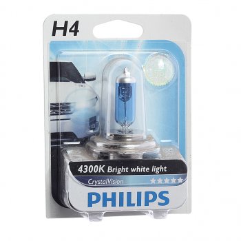 899 р. Лампа 12V H4 60/55W P43t-38 4300K блистер (1шт.) Crystal Vision PHILIPS PHILIPS 12342cvb1 PHILIPS 12342cvb1  с доставкой в г. Майкоп. Увеличить фотографию 1
