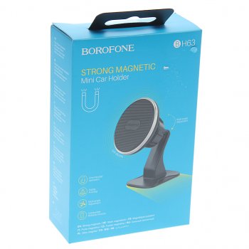 429 р. Держатель телефона универсальный магнитный BOROFONE BOROFONE bh63 black silver  с доставкой в г. Майкоп. Увеличить фотографию 3