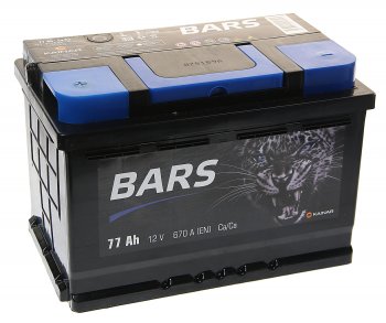 7 899 р. Аккумулятор BARS 77Ач BARS 6ст77(1)  с доставкой в г. Майкоп. Увеличить фотографию 1