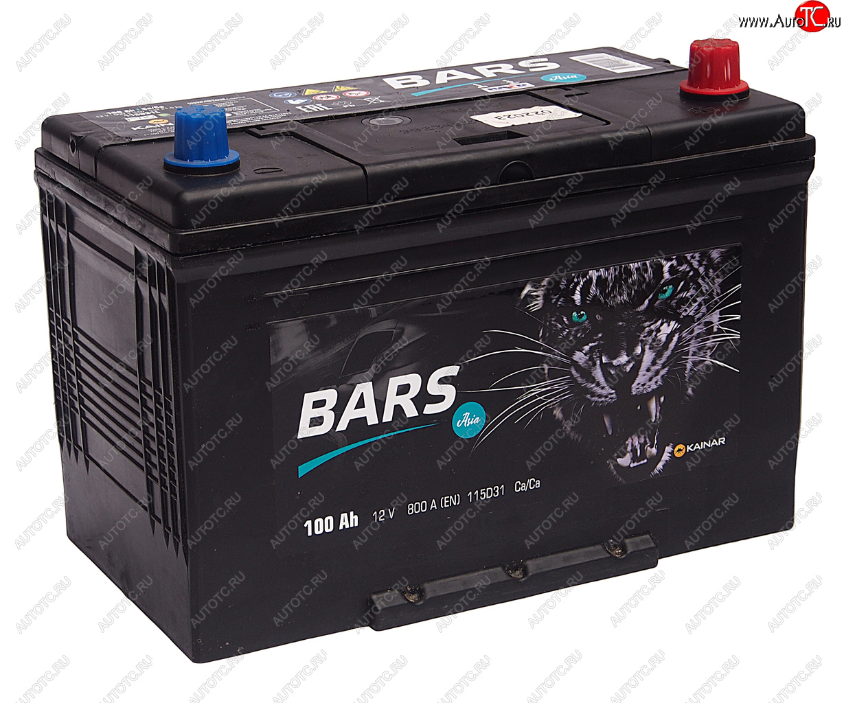 11 349 р. Аккумулятор BARS Asia 100Ач обратная полярность BARS 6ст100(0) 115d31l  с доставкой в г. Майкоп