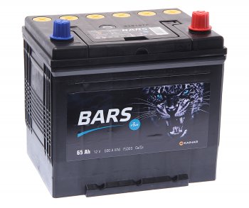7 699 р. Аккумулятор BARS Asia 65Ач обратная полярность BARS 6ст65(0) 75d23l  с доставкой в г. Майкоп. Увеличить фотографию 1