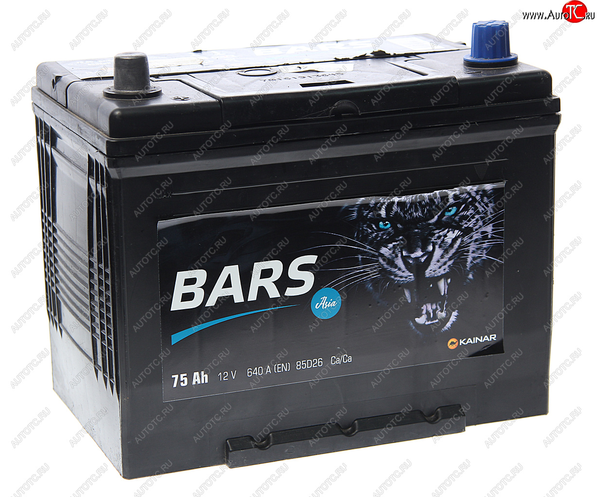 8 999 р. Аккумулятор BARS Asia 75Ач BARS 6ст75(1) 85d26r  с доставкой в г. Майкоп