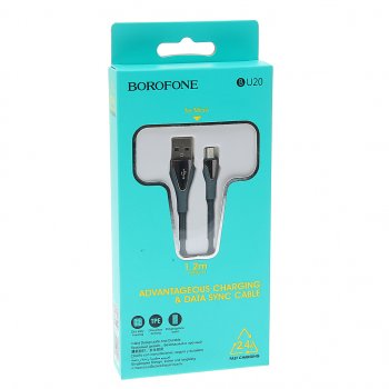 299 р. Кабель micro USB 1.2м т.зеленый BOROFONE BOROFONE bu20 green  с доставкой в г. Майкоп. Увеличить фотографию 2