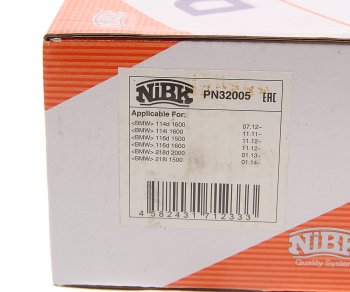 4 899 р. Колодки тормозные передние (4шт.) NIBK BMW 1 серия F21 хэтчбэк 3 дв. 1-ый рестайлинг (2015-2017)  с доставкой в г. Майкоп. Увеличить фотографию 3