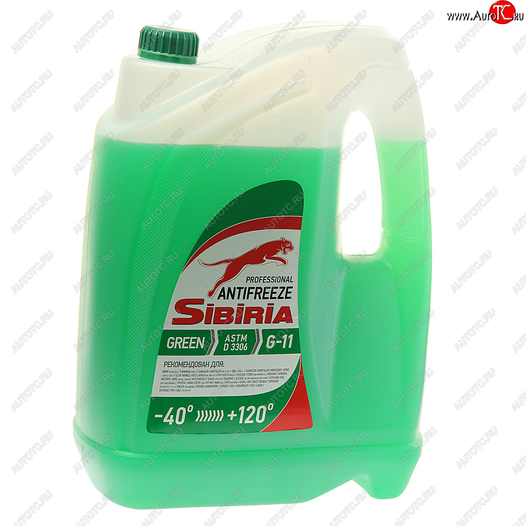 1 699 р. Антифриз зеленый -40C 10кг G11 SIBIRIA SIBIRIA 800090  с доставкой в г. Майкоп