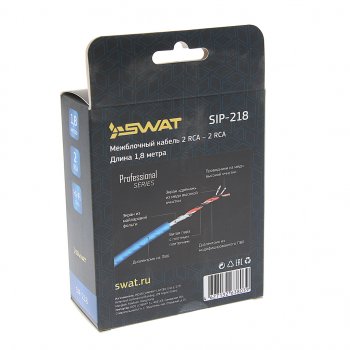 699 р. Кабель RCA 2х2 1.8м SWAT SWAT sip-218 SWAT sip-218  с доставкой в г. Майкоп. Увеличить фотографию 2